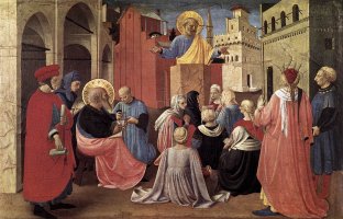 성베드로 성마르코앞에서 설교하심 - Fra Angelico